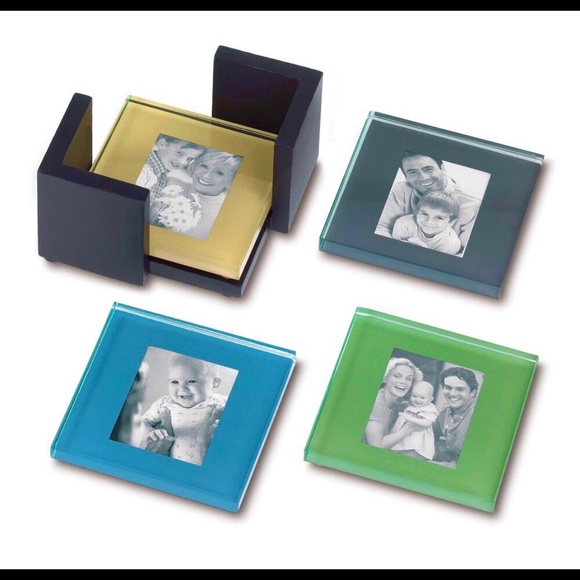 Kate Aspen Accents Glass Photo Frame Coaster Set Poshmark